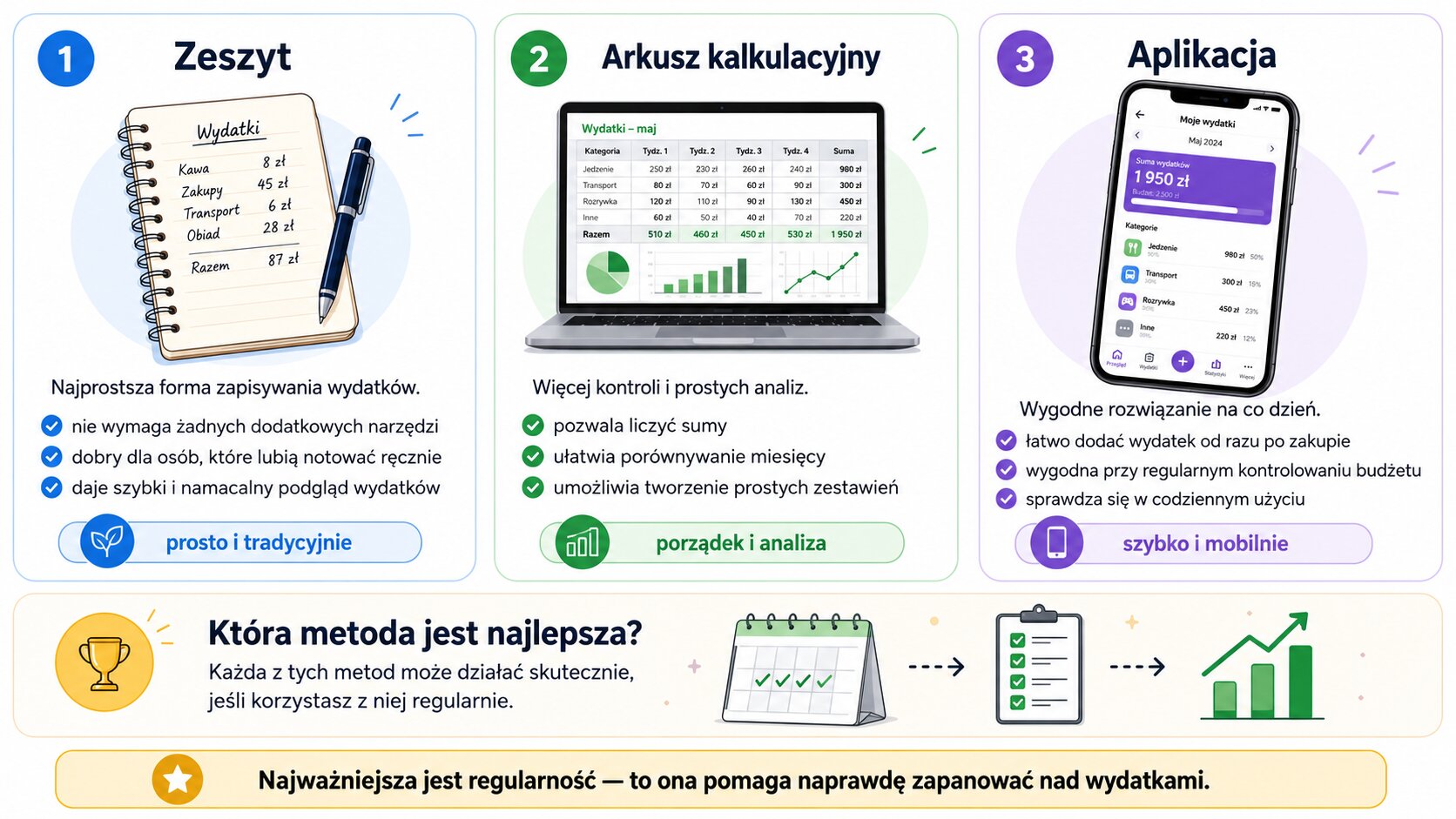 Aplikacja, arkusz czy zeszyt? Najpopularniejsze sposoby zapisywania wydatków