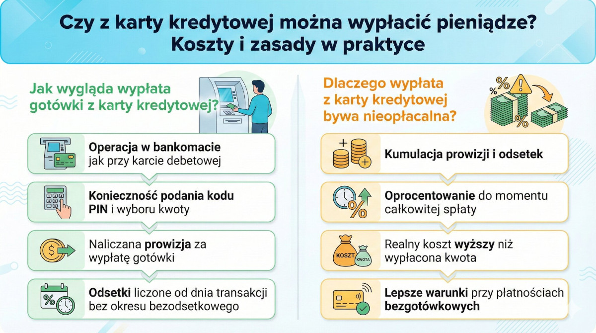 Czy z karty kredytowej można wypłacić pieniądze? Koszty i zasady w praktyce
