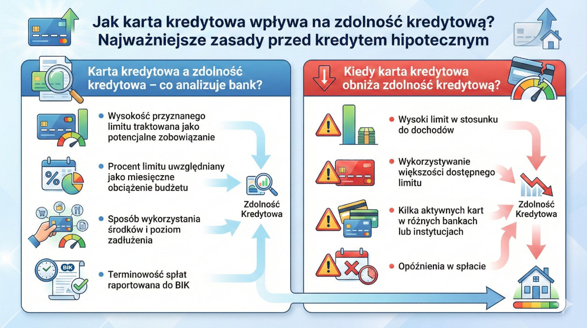 Jak karta kredytowa wpływa na zdolność kredytową? Najważniejsze zasady przed kredytem hipotecznym