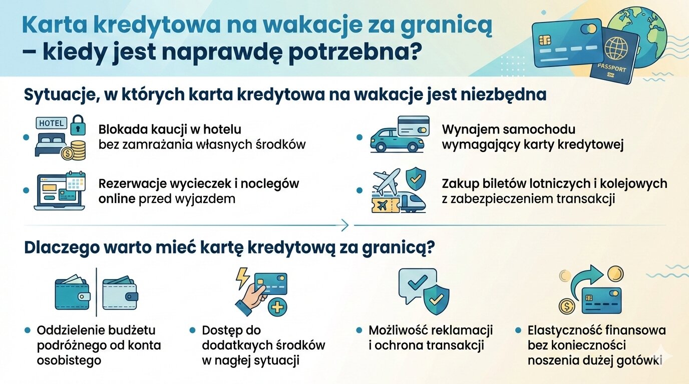 Karta kredytowa na wakacje za granicą - kiedy jest naprawdę potrzebna?