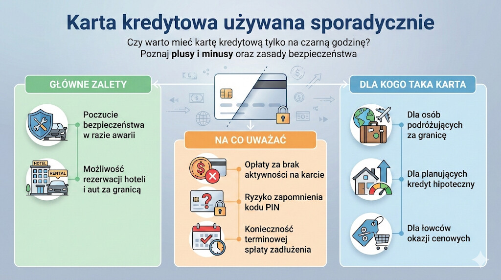 Karta kredytowa używana sporadycznie