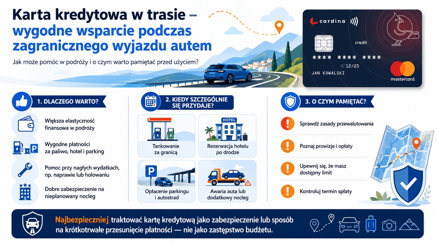 Karta kredytowa w trasie - wygodne wsparcie podczas zagranicznego wyjazdu autem