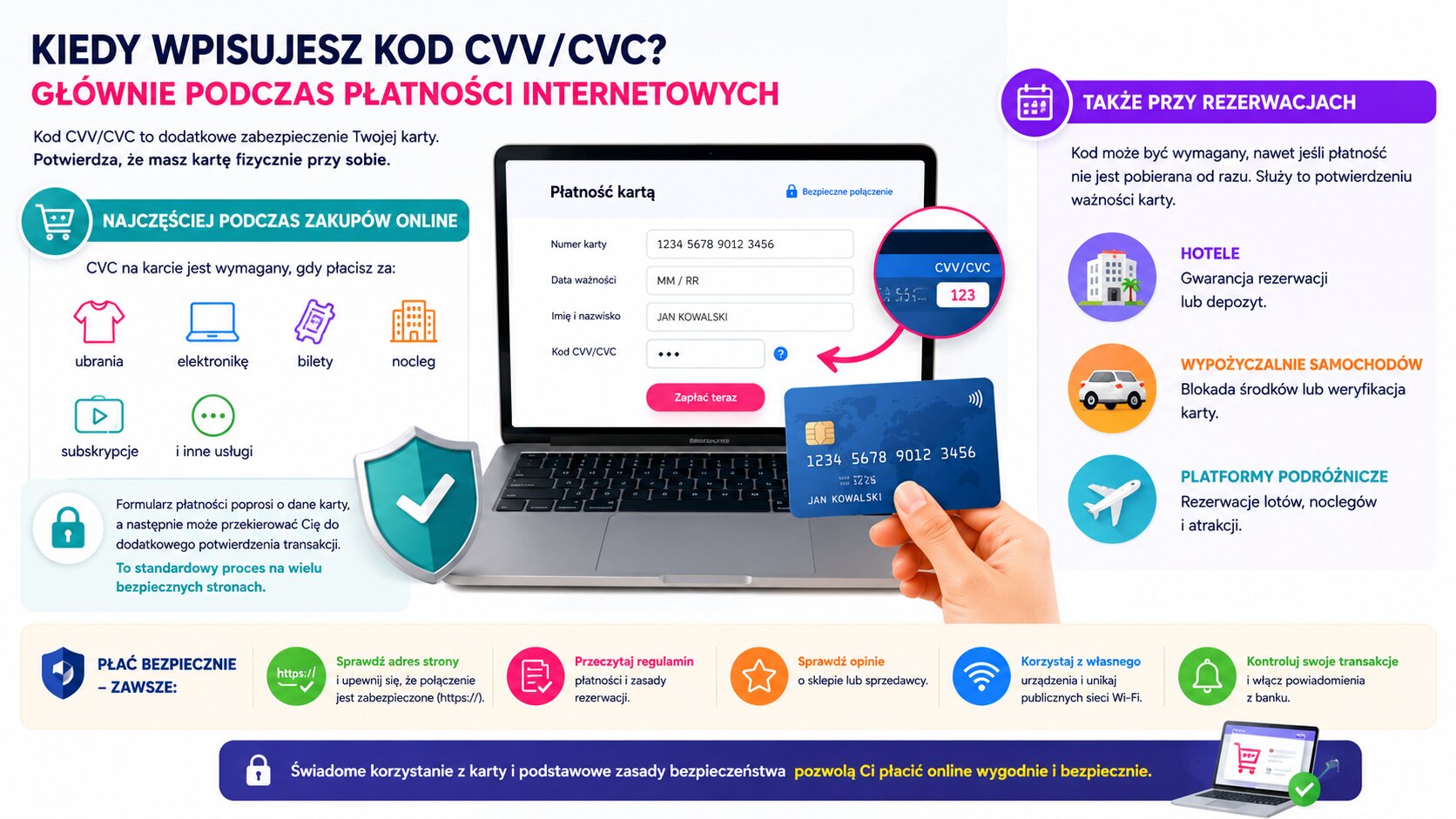 Kiedy wpisujesz kod CVV/CVC?